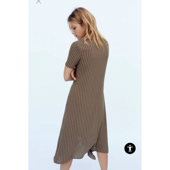 ZARA Ruffled Ruched Dress - Picture 2 of 6